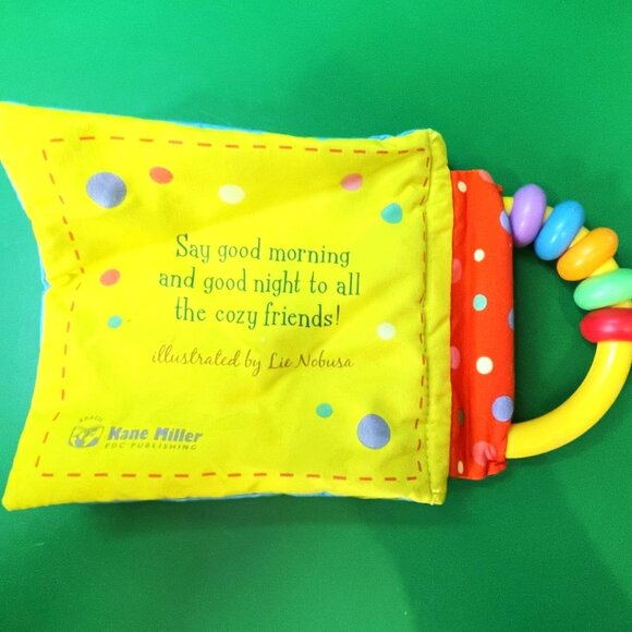 Fisher Price Plush Rattle Toy & Hello Baby Soft Fabric Book Lot Sensory Set - Picture 6 of 14